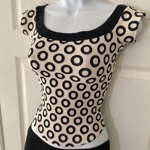 Bebe XS white and black top
